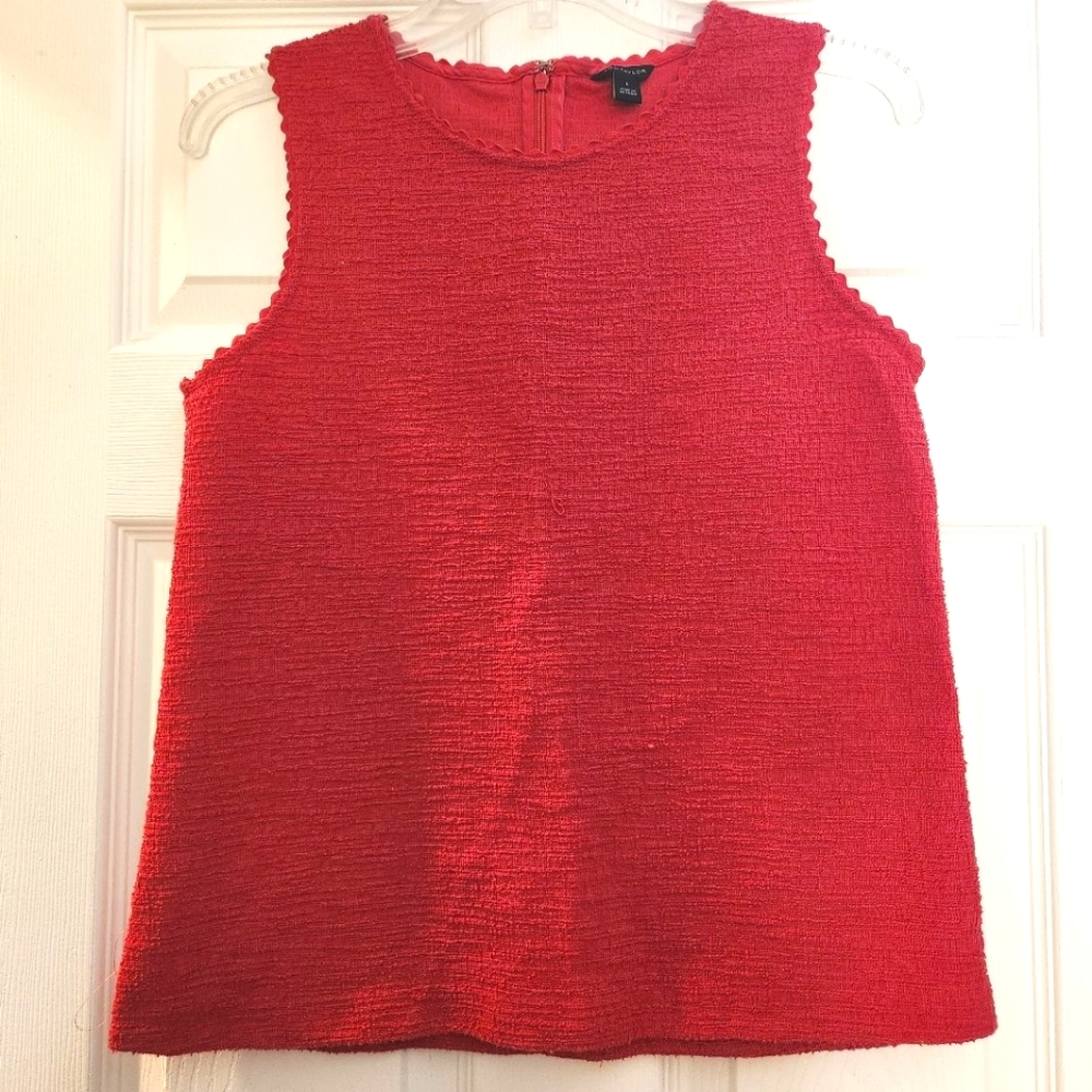 Ann Taylor Red Sleeveless Top